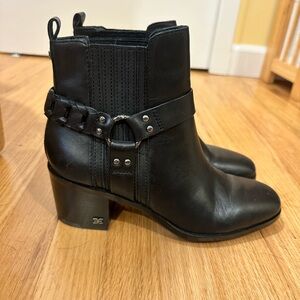 Sam Edelman Black Moto/Biker Ankle Boots